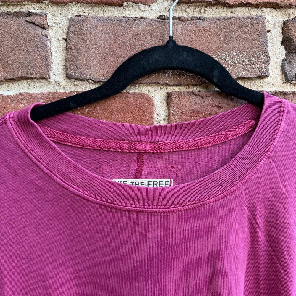 Free people We The Free Perfect Oversized long sleeve Tee roses S NEW - Picture 6 of 8